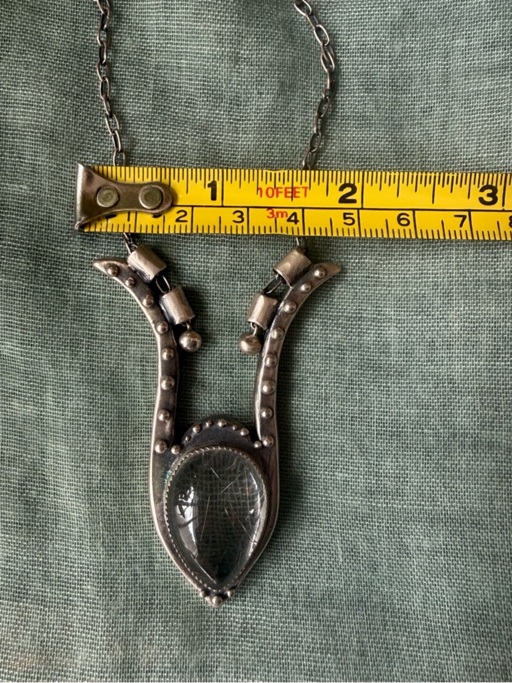 Acid Queen "Dejah" Necklace with Rutilated Quartz - Picture 11 of 11